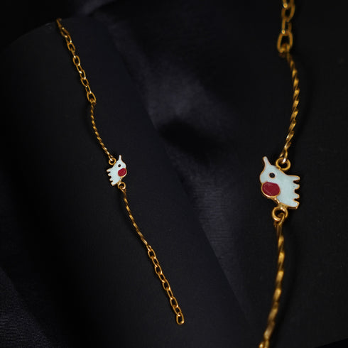 22 Carat Gold Elephant Braclet 3.28g by Mahita Collections